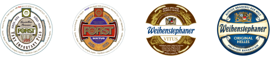Medagliette birre Forst e Weihenstephaner